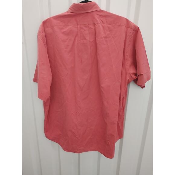 Ralph Lauren Mens Shirt Blake Large Salmon Coral Color Button Front - Picture 3 of 3
